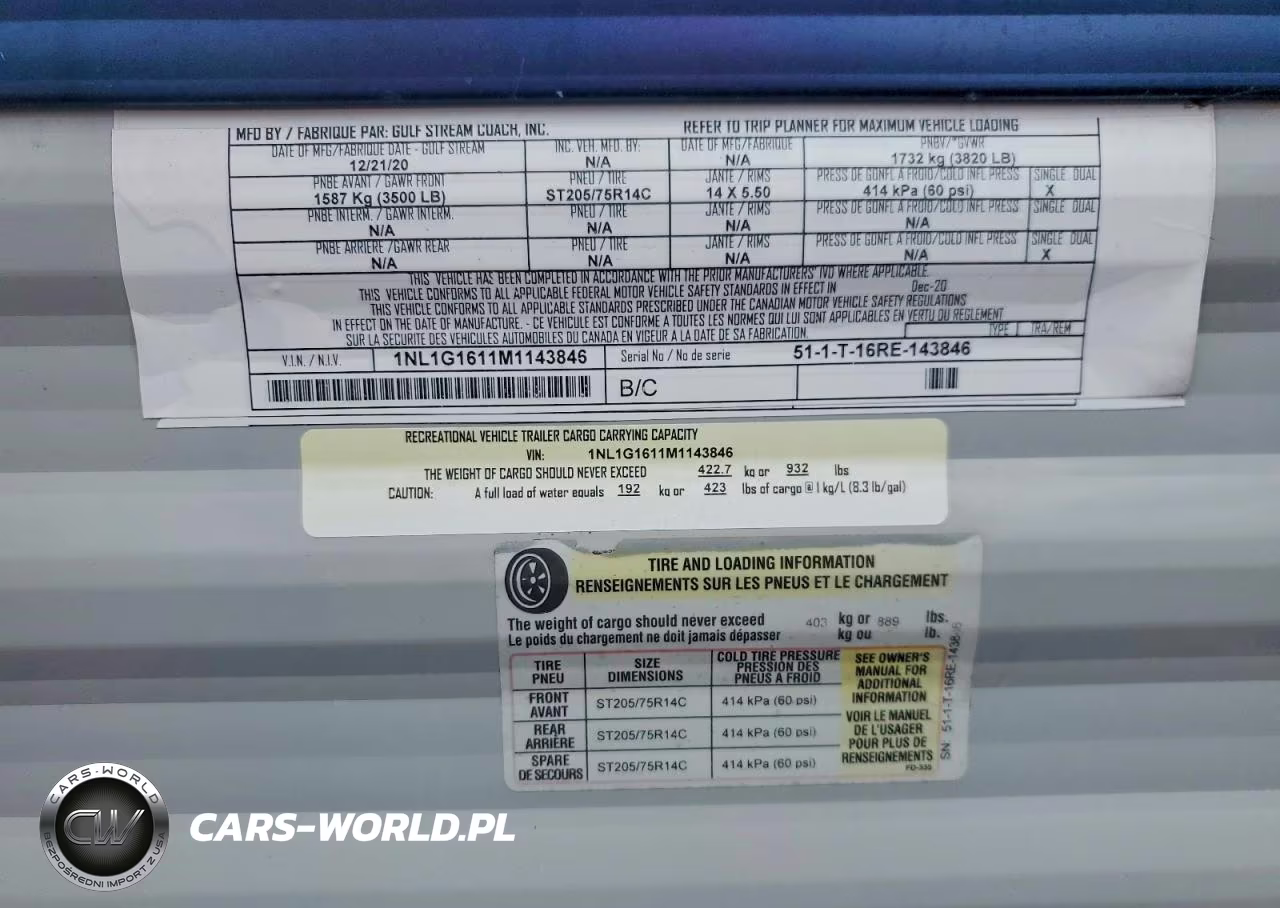 2021 Gulf Stream Innsbruck Camper VIN:1NL1G1611M1143846 - 10