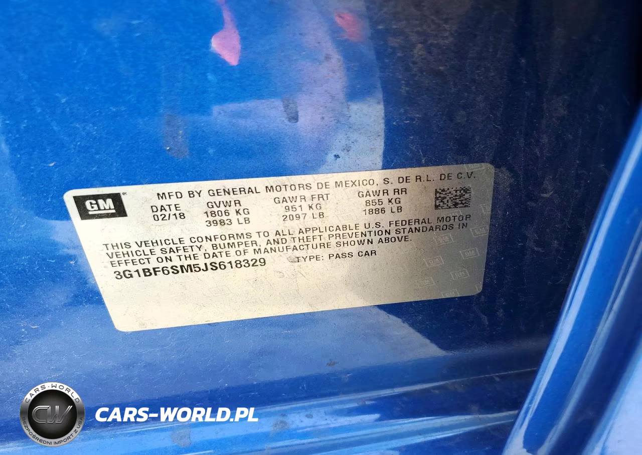2018 Chevrolet Cruze Premier VIN:3G1BF6SM5JS618329 - 12