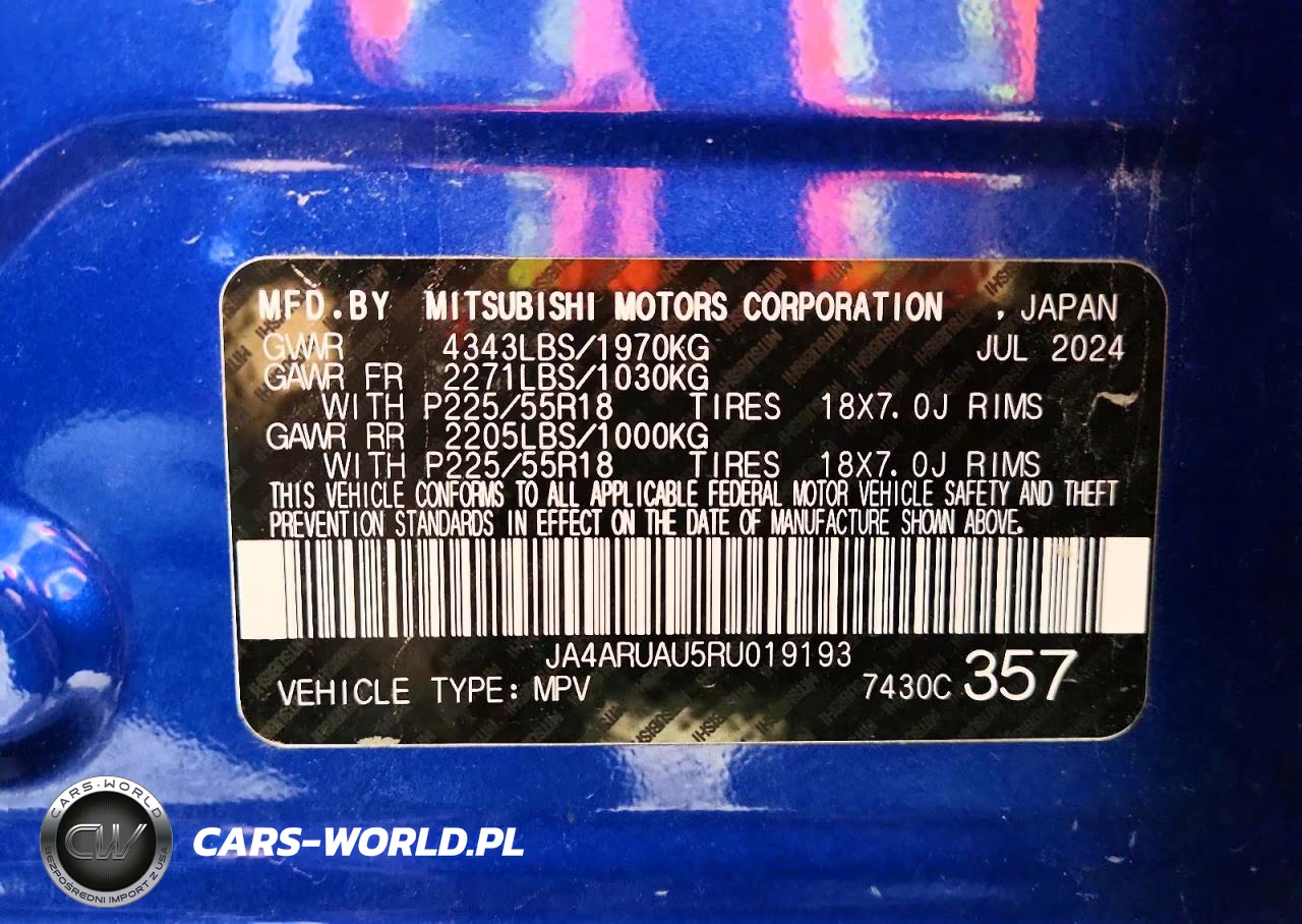 2024 Mitsubishi Outlander Sport S-Se VIN:JA4ARUAU5RU019193 - 13