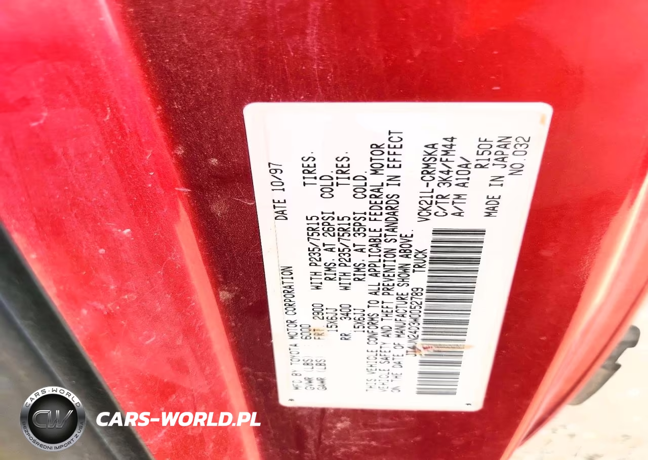 1998 Toyota T100 Sr5 VIN:JT4UN24D3W0052789 - 12