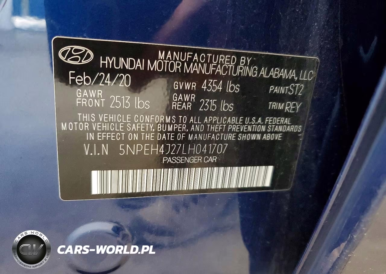 2020 Hyundai Sonata Limited VIN:5NPEH4J27LH041707 - 12