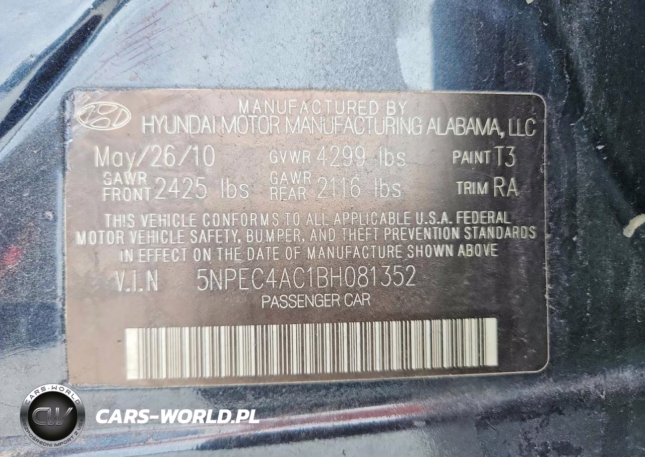 2011 Hyundai Sonata Limited VIN:5NPEC4AC1BH081352 - 12