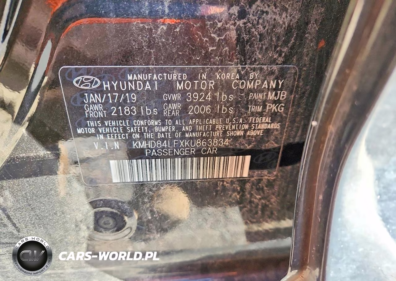2019 Hyundai Elantra Sel VIN:KMHD84LFXKU863834 - 13