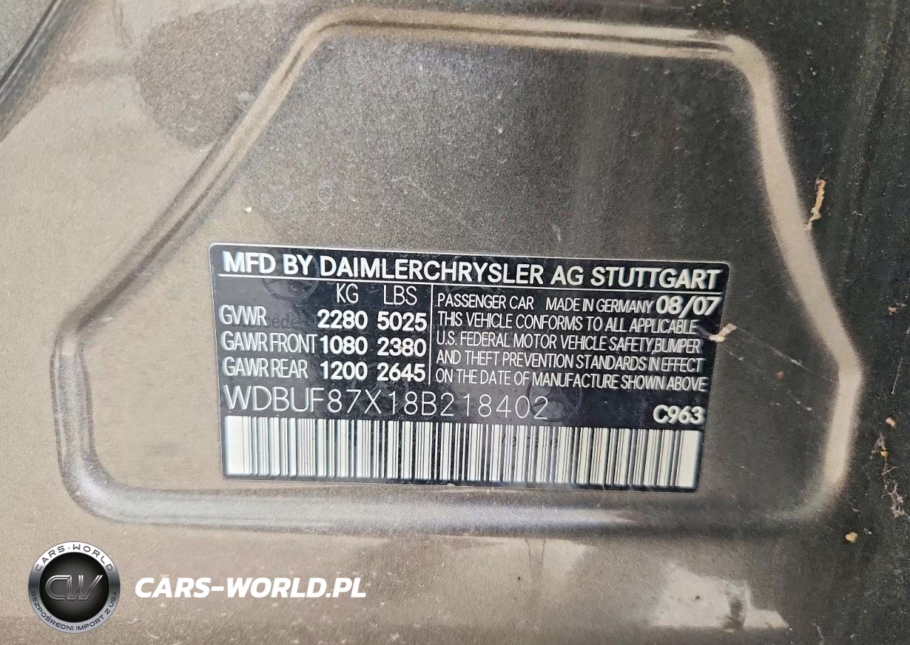 2008 Mercedes-Benz E 350 4Matic VIN:WDBUF87X18B218402 - 12