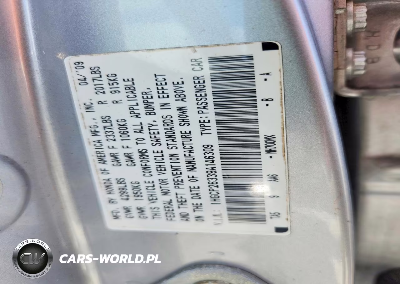 2009 Honda Accord Lx VIN:1HGCP26339A146309 - 13