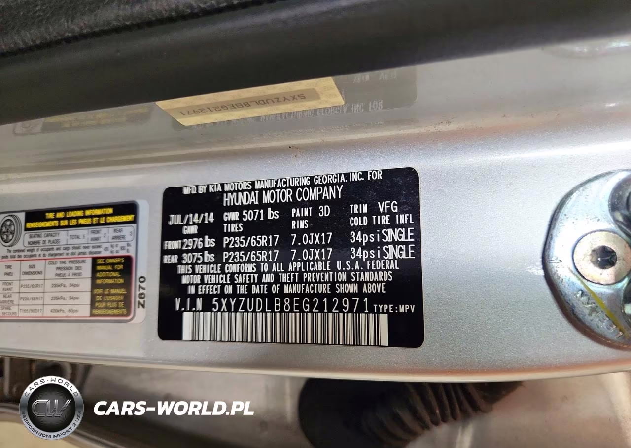 2014 Hyundai Santa Fe Sport 2.4L VIN:5XYZUDLB8EG212971 - 13