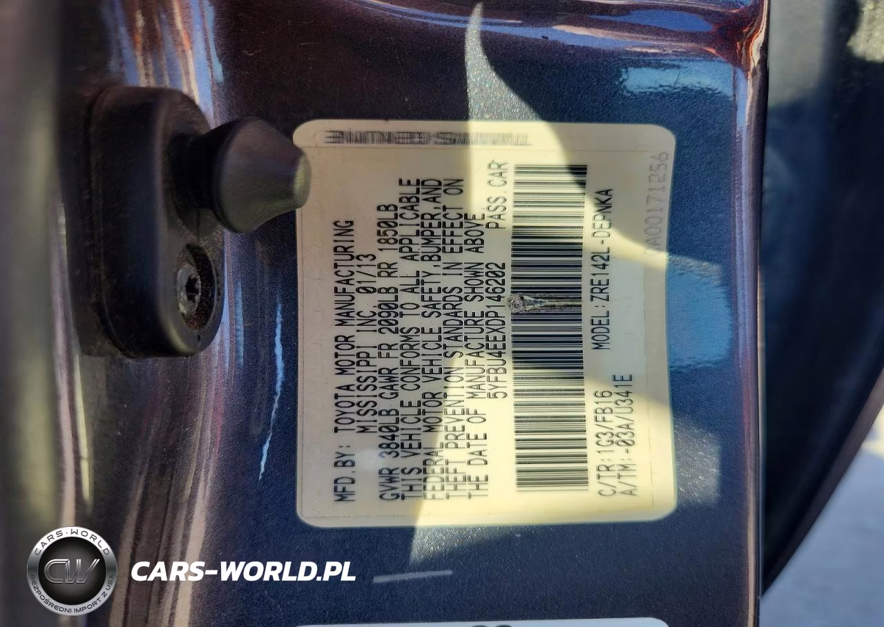 2013 Toyota Corolla Le VIN:5YFBU4EEXDP146202 - 12