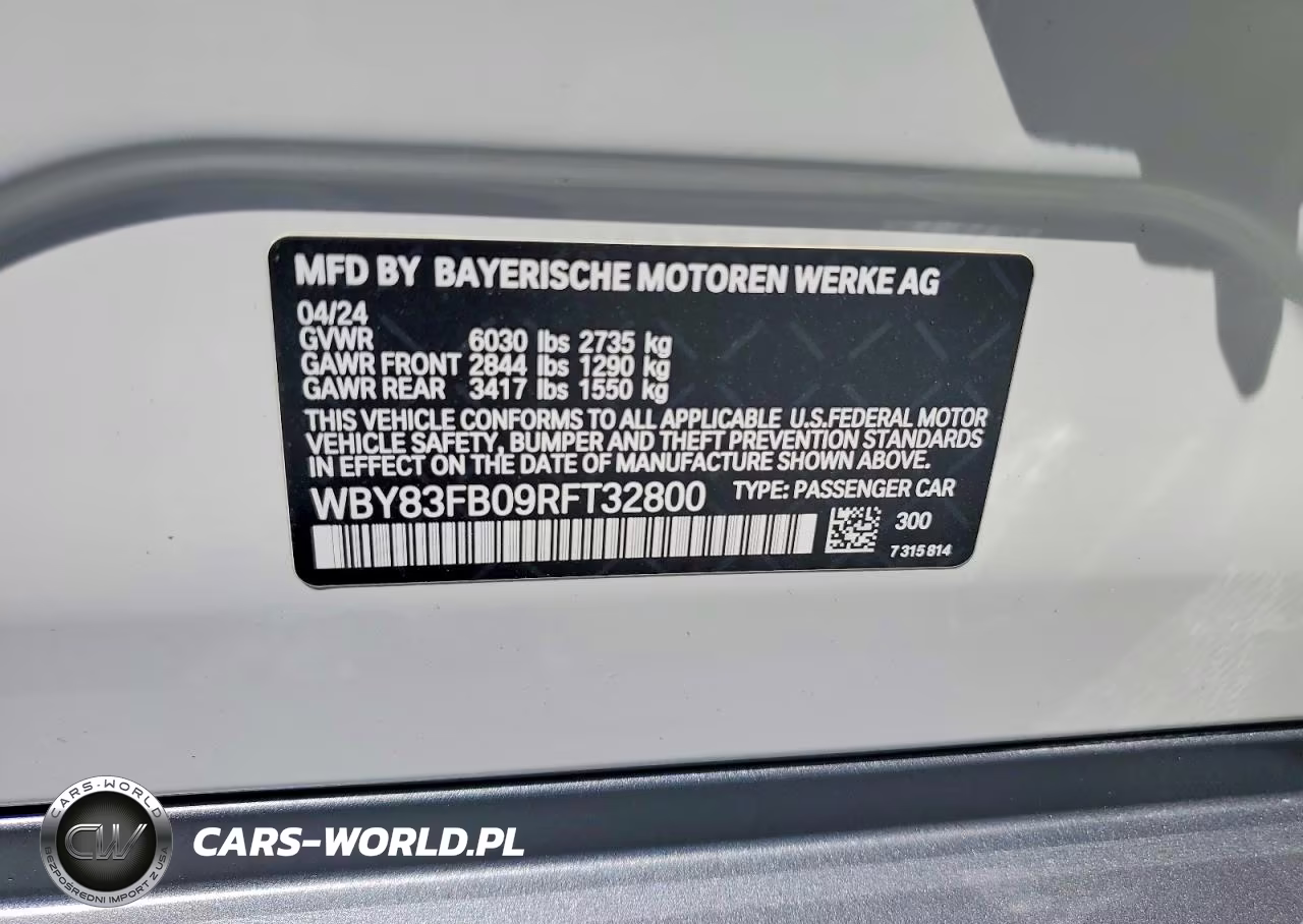2024 BMW I4 xDrive 40 VIN:WBY83FB09RFT32800 - 12