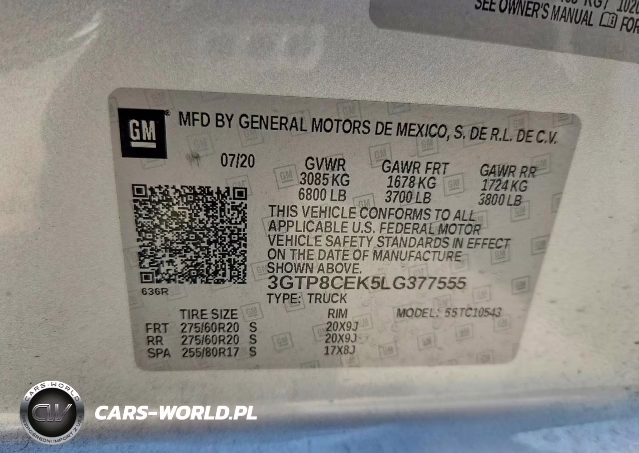 2020 GMC Sierra C1500 Elevation VIN:3GTP8CEK5LG377555 - 12