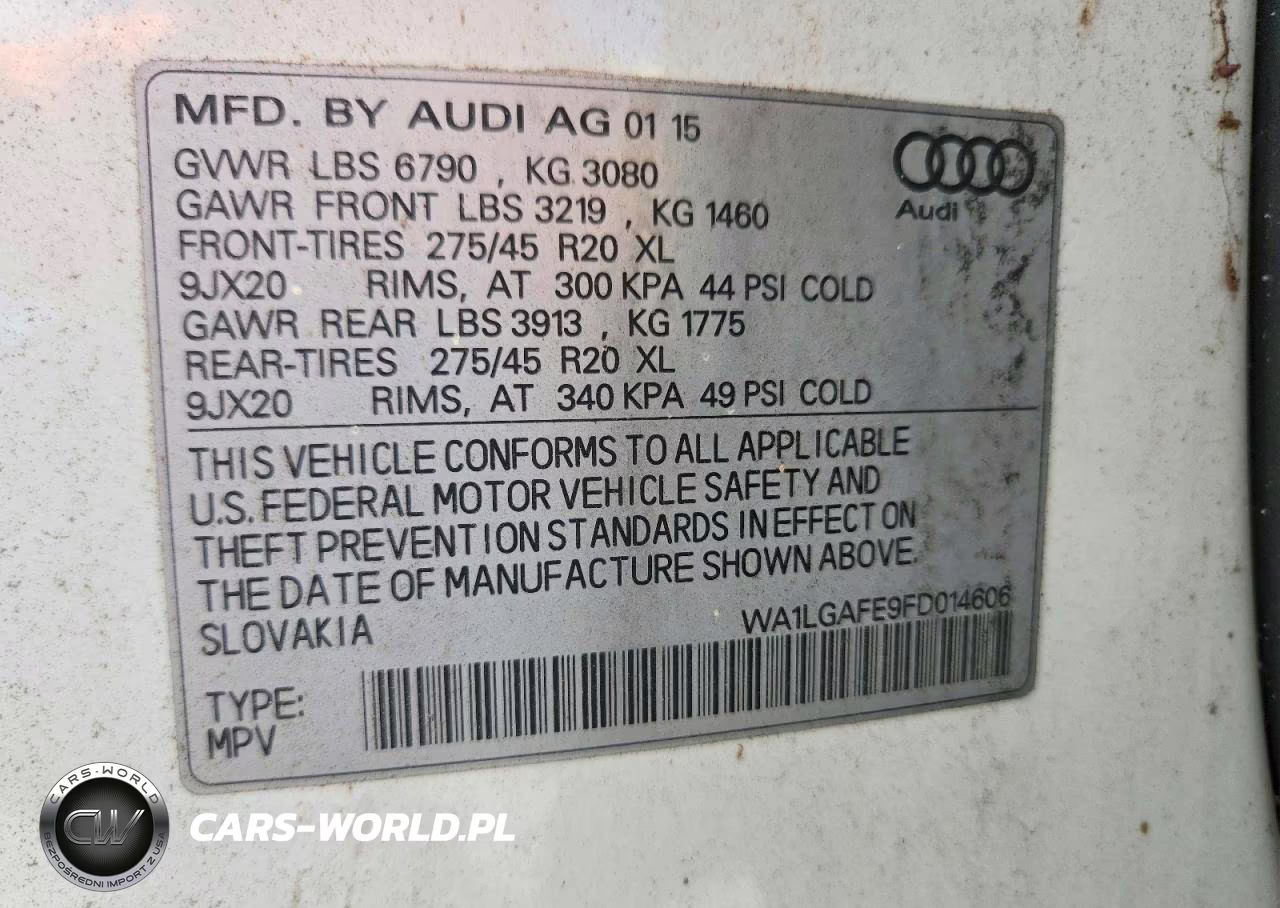 2015 Audi Q7 Premium Plus VIN:WA1LGAFE9FD014606 - 13