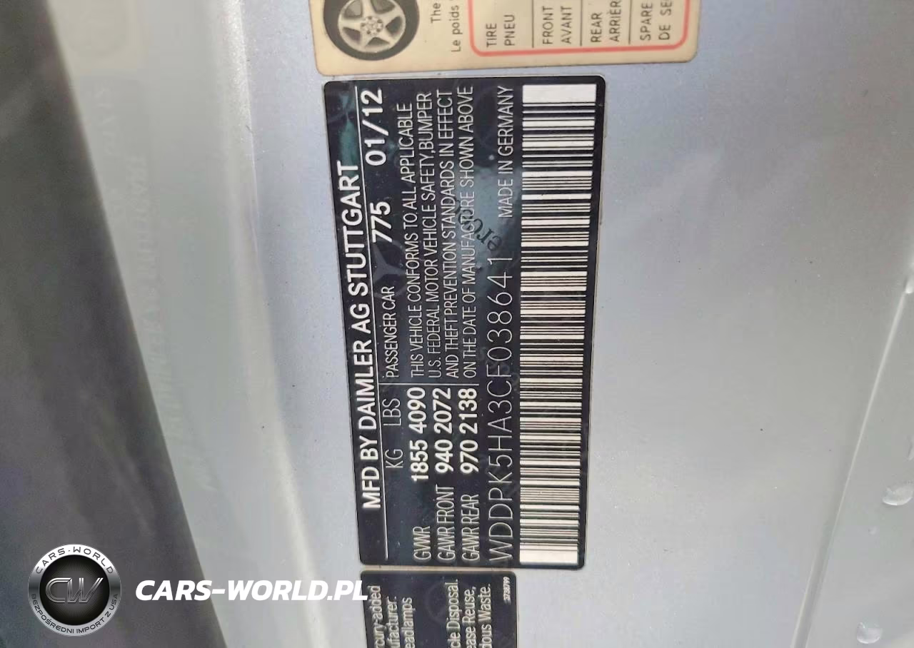 2012 Mercedes-Benz Slk 350 VIN:WDDPK5HA3CF038641 - 12