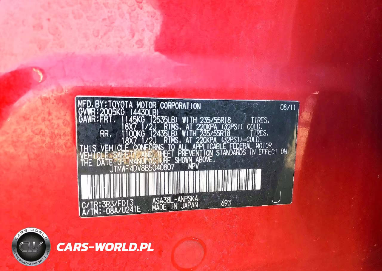 2011 Toyota Rav4 Sport VIN:JTMWF4DV8B5040807 - 13