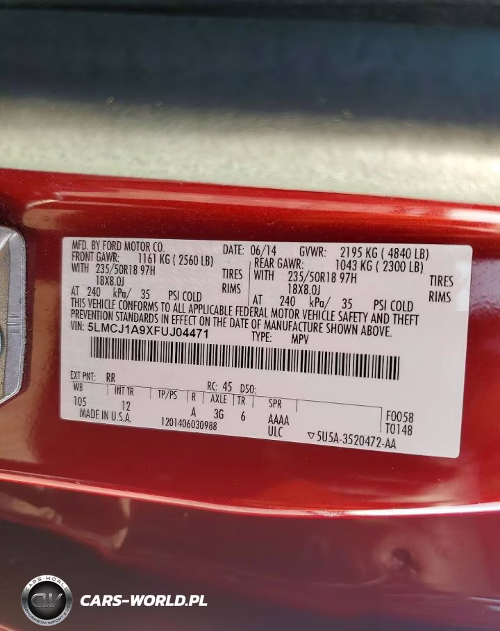2015 Lincoln Mkc VIN:5LMCJ1A9XFUJ04471 - 14