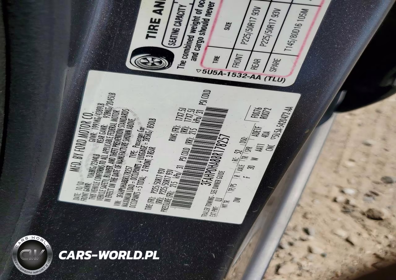 2011 Ford Fusion Se VIN:3FAHP0HA8BR178257 - 12