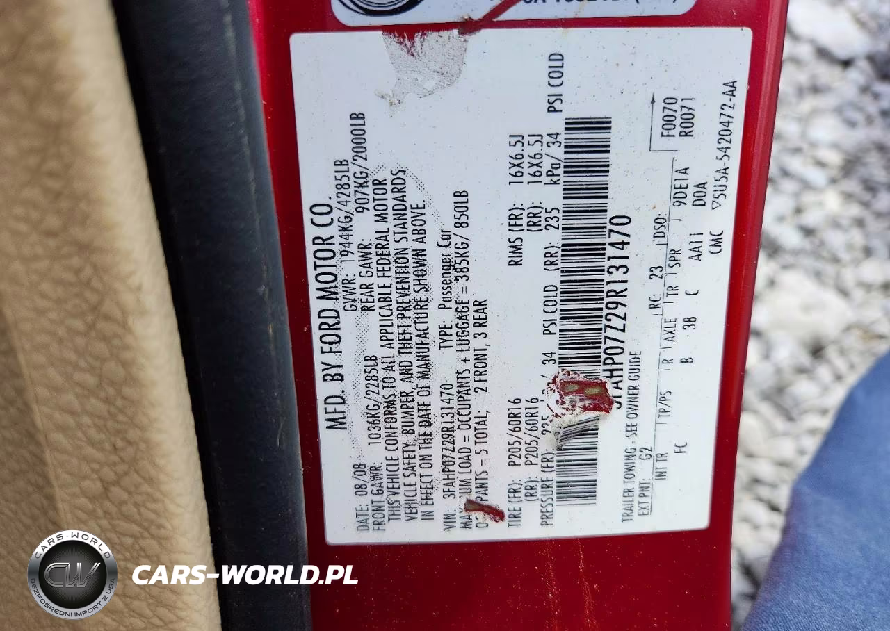 2009 Ford Fusion Se VIN:3FAHP07Z29R131470 - 12