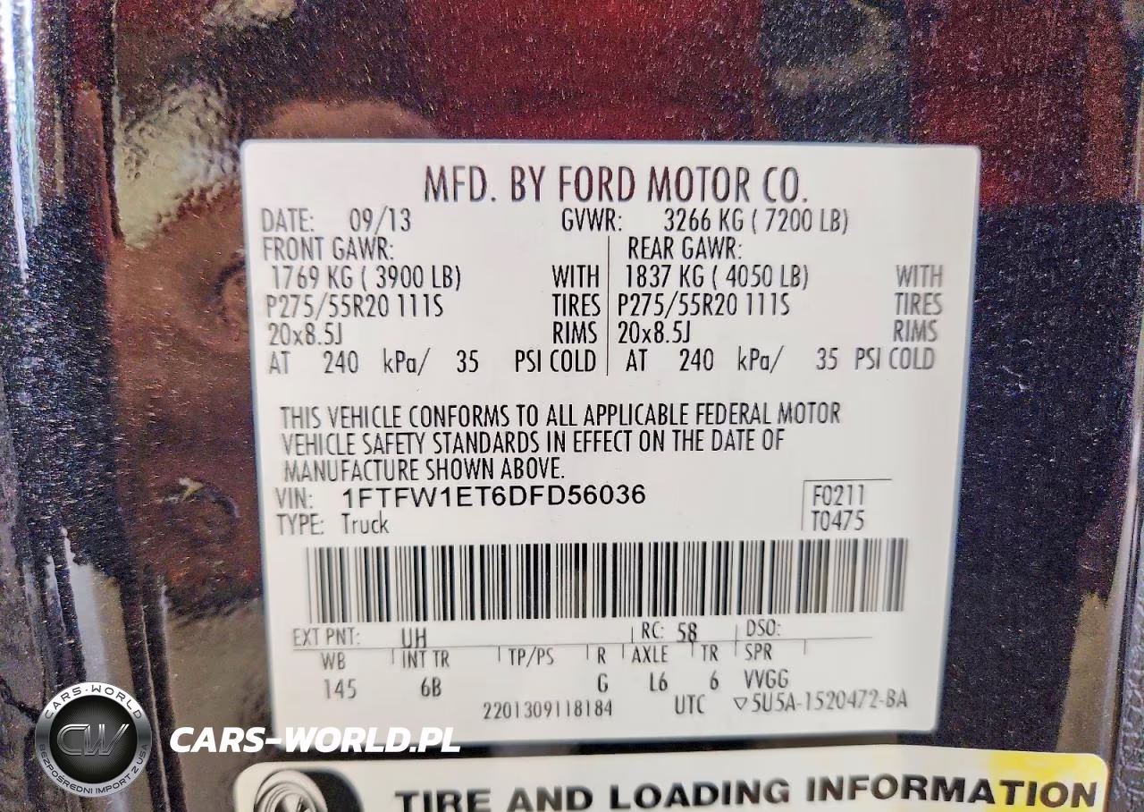 2013 Ford F150 Supercrew VIN:1FTFW1ET6DFD56036 - 12