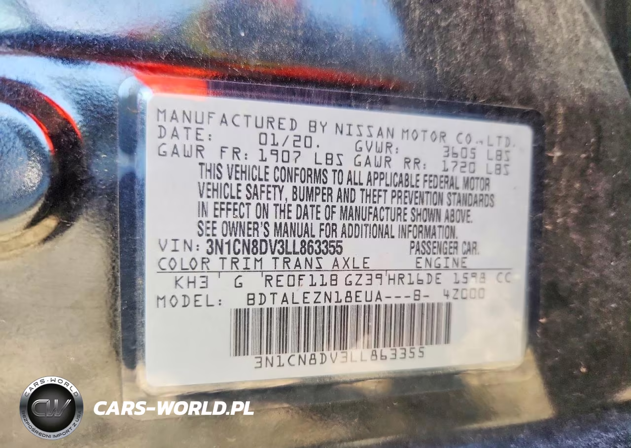 2020 Nissan Versa S VIN:3N1CN8DV3LL863355 - 13
