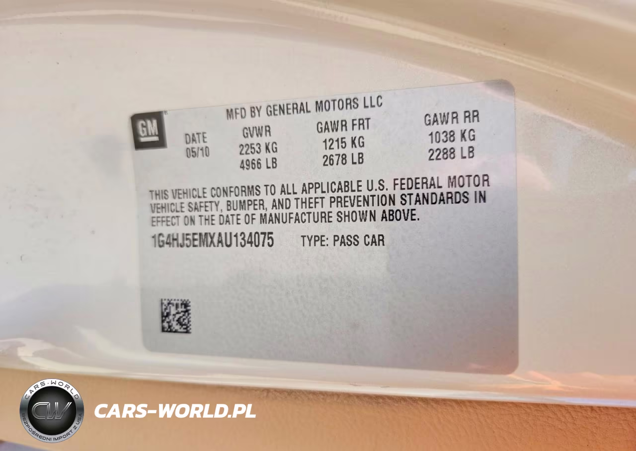 2010 Buick Lucerne Cxl VIN:1G4HJ5EMXAU134075 - 12