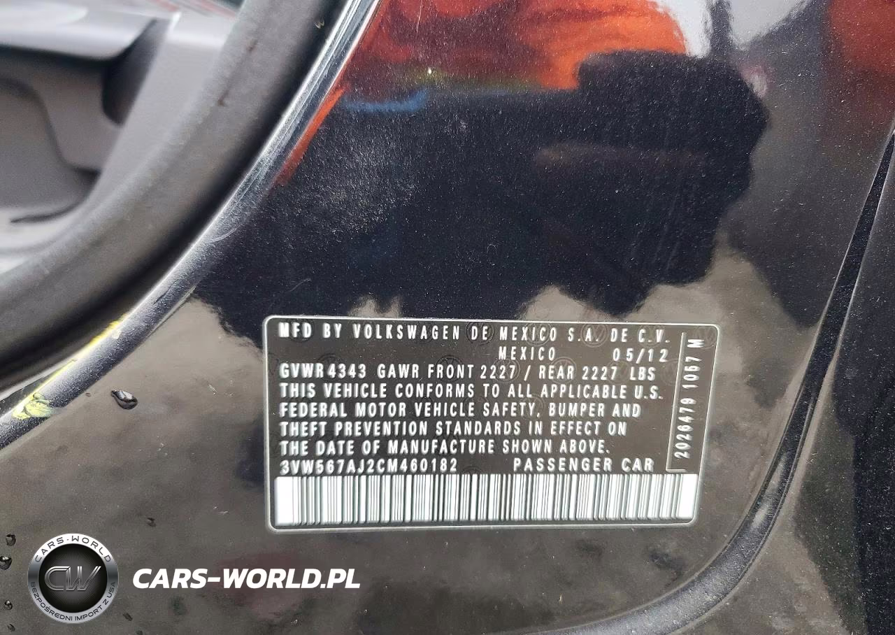 2012 Volkswagen Jetta Gli VIN:3VW567AJ2CM460182 - 12