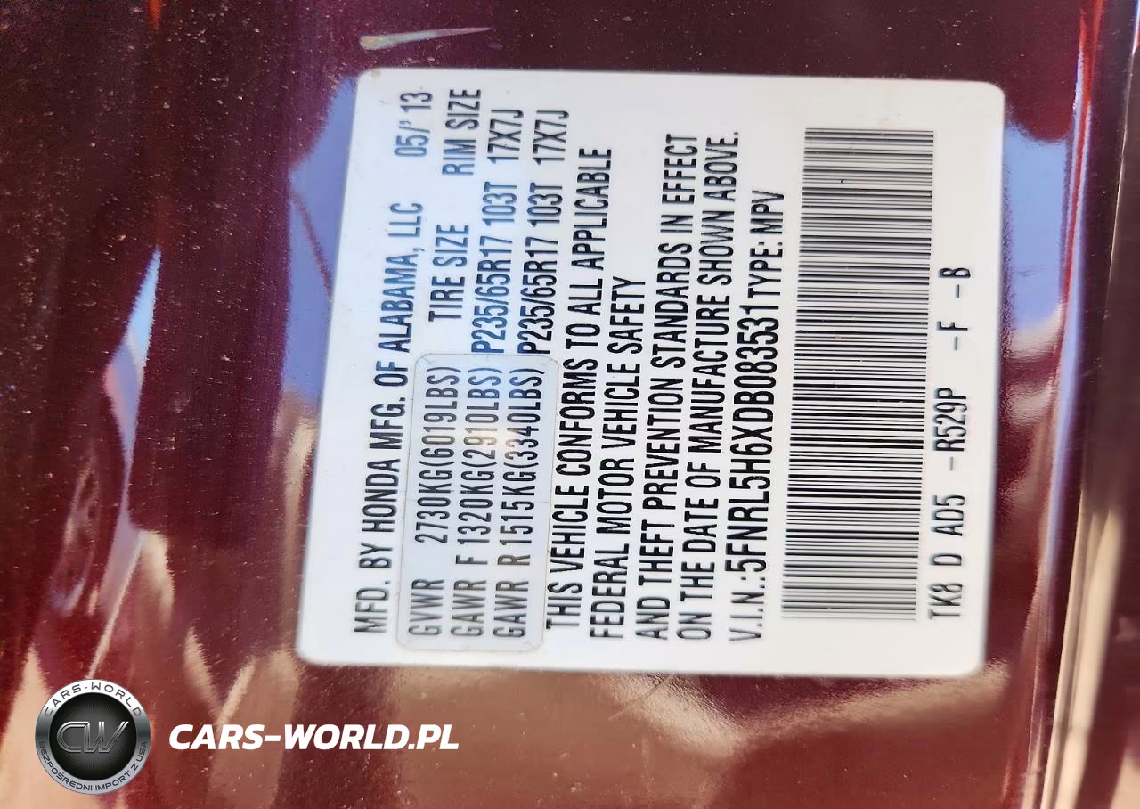 2013 Honda Odyssey Exl VIN:5FNRL5H6XDB083531 - 13