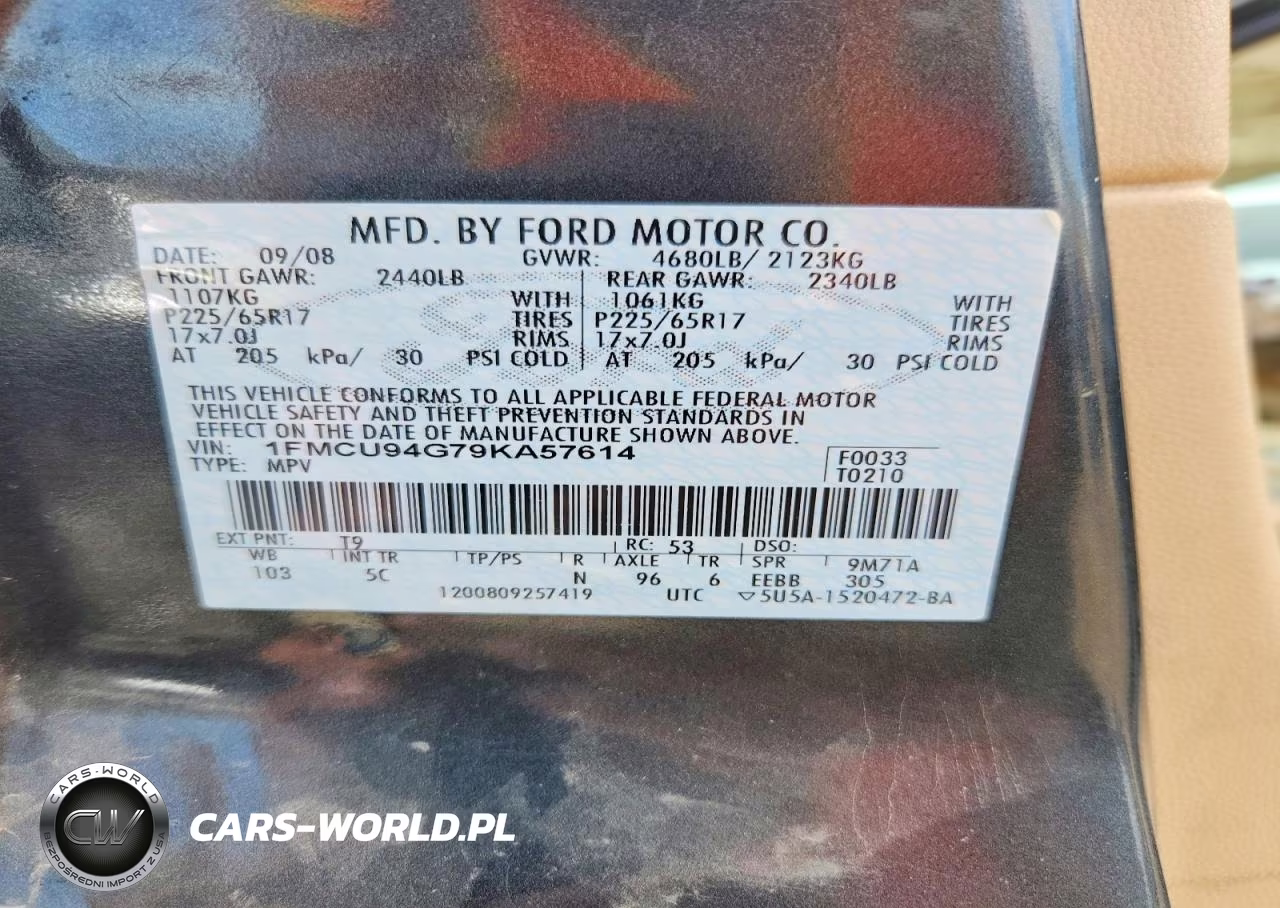 2009 Ford Escape Limited VIN:1FMCU94G79KA57614 - 13