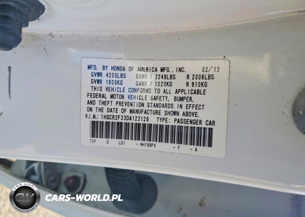 2013 Honda Accord Lx VIN:1HGCR2F33DA123129 - 13