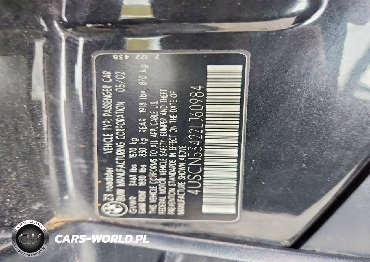 2002 BMW Z3 3.0 VIN:4USCN53422LJ60984 - 12