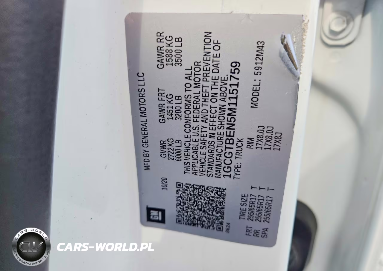 2021 Chevrolet Colorado VIN:1GCGTBEN5M1151759 - 12
