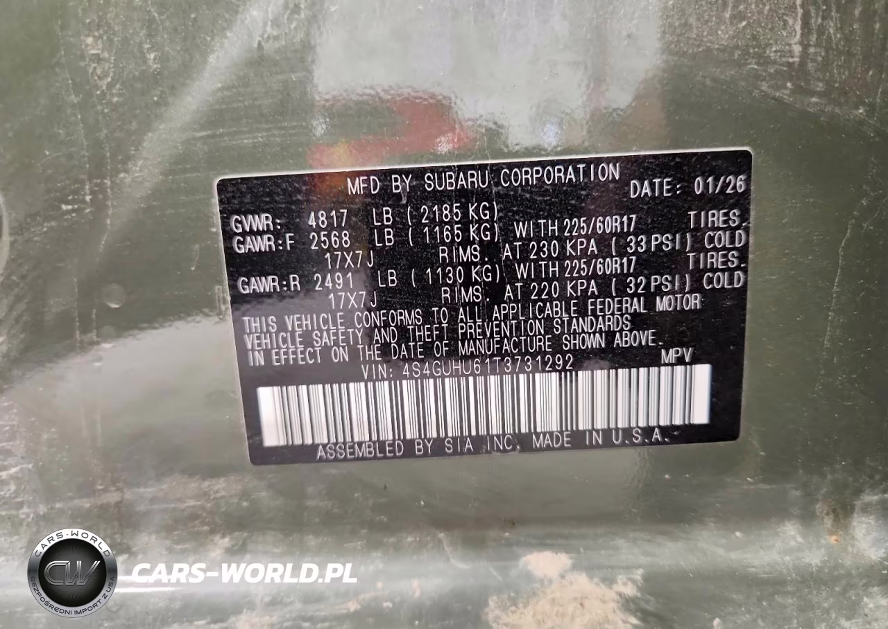 2026 Subaru Crosstrek Wilderness VIN:4S4GUHU61T3731292 - 14