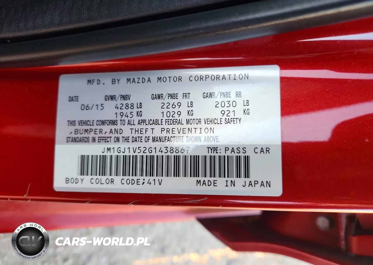 2016 Mazda 6 Touring VIN:JM1GJ1V52G1438867 - 12