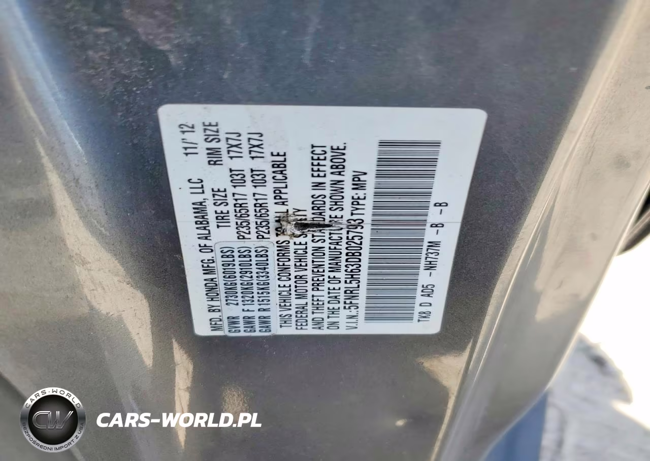 2013 Honda Odyssey Exl VIN:5FNRL5H63DB025793 - 13