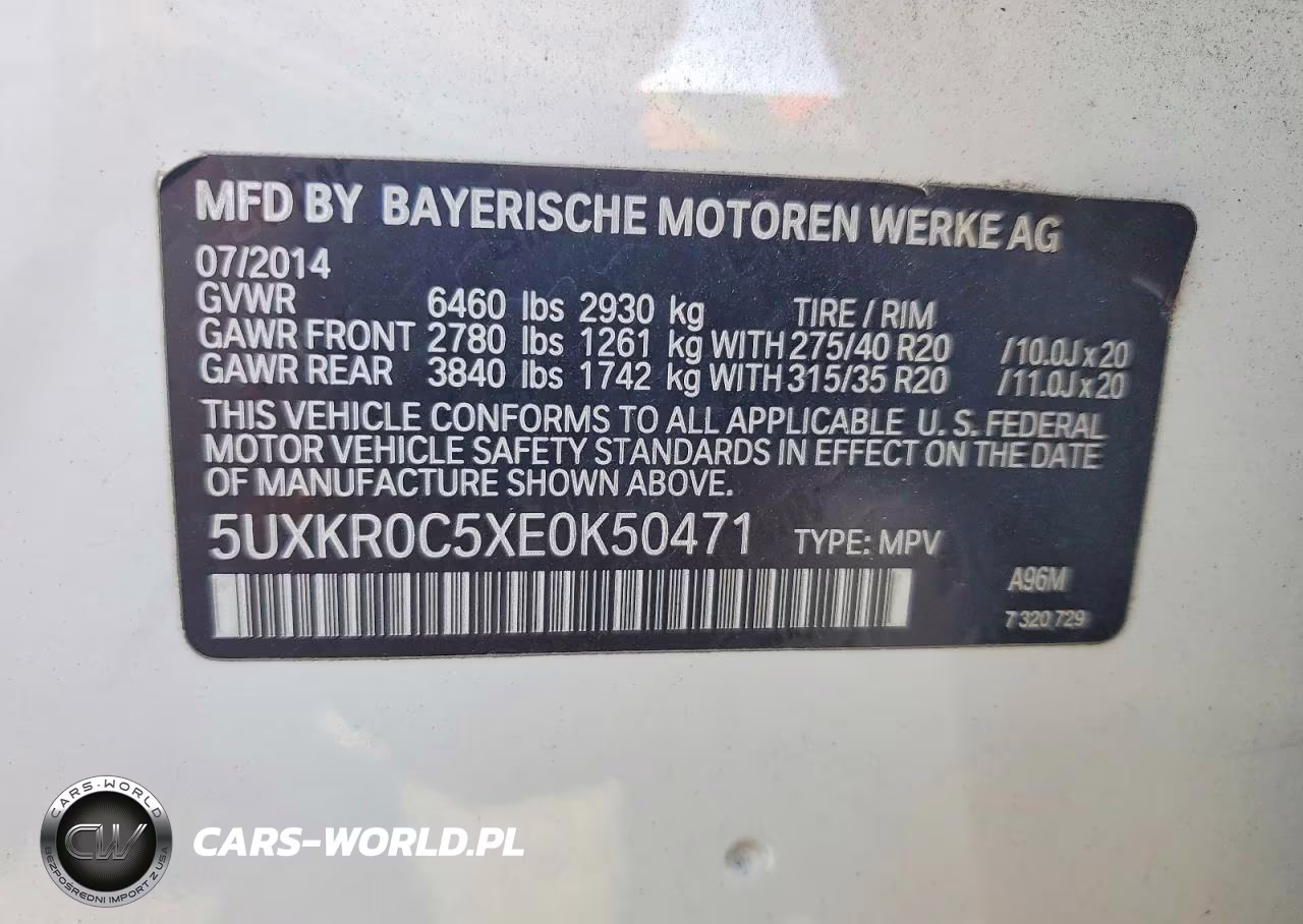 2014 BMW X5 xDrive35I VIN:5UXKR0C5XE0K50471 - 13