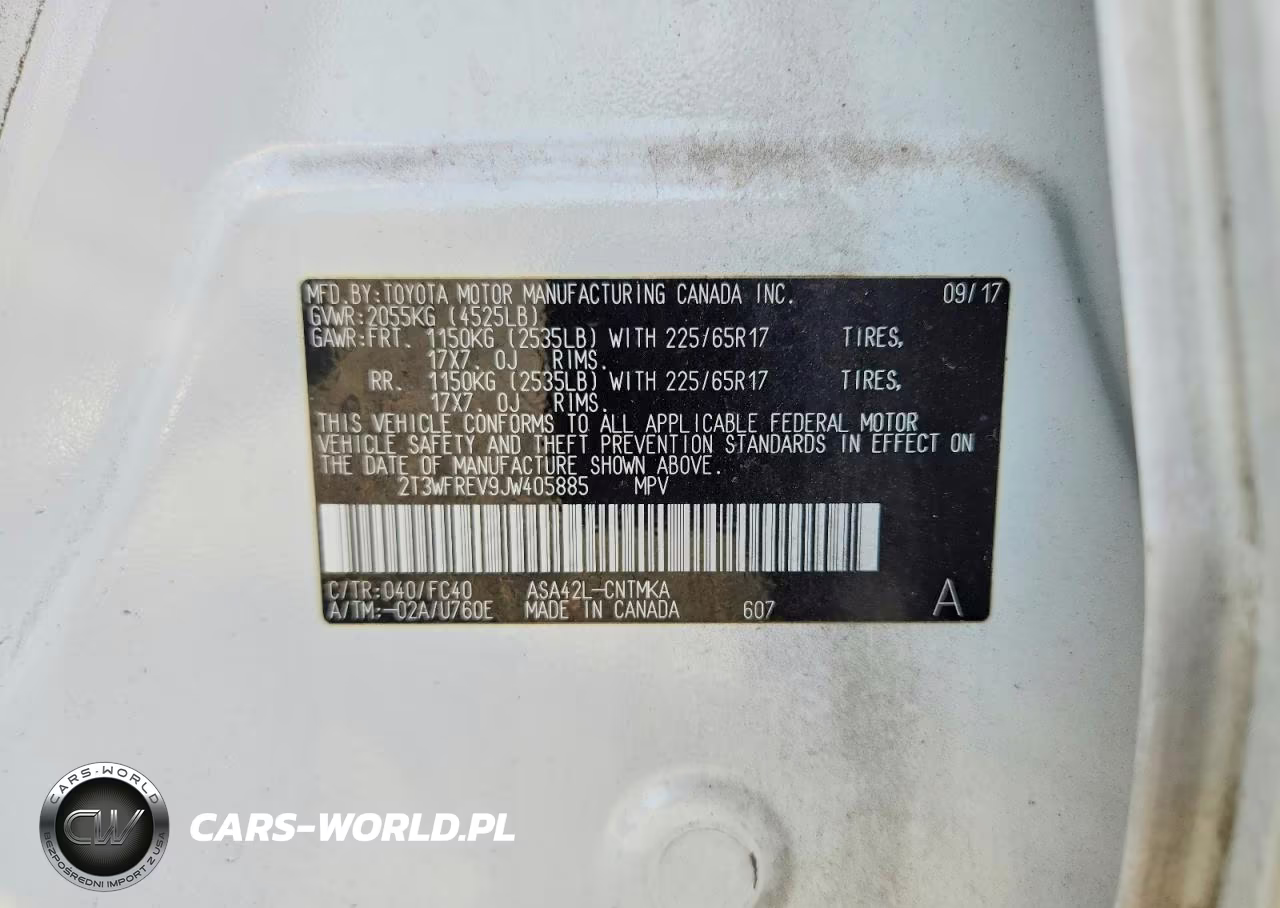 2018 Toyota Rav4 Xle VIN:2T3WFREV9JW405885 - 13