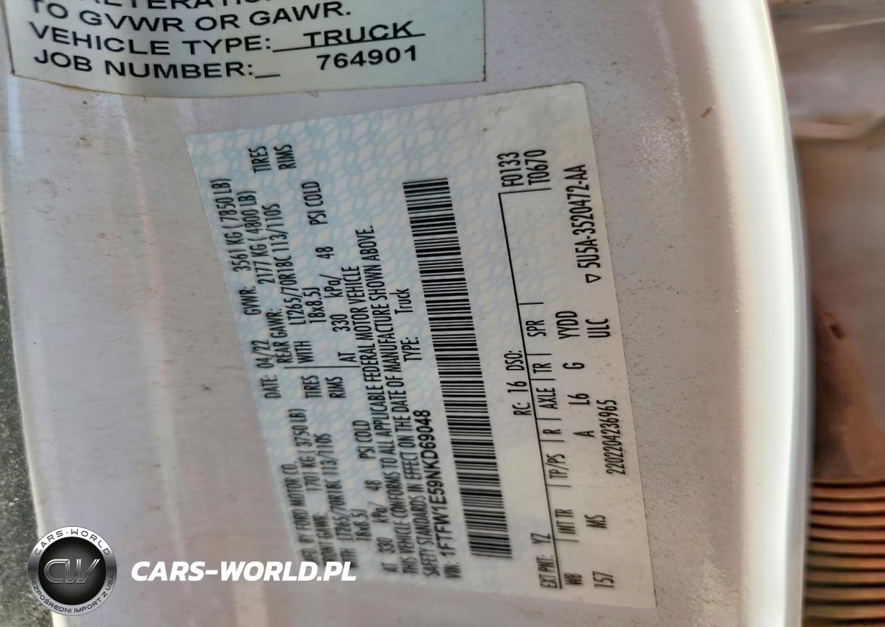 2022 Ford F150 Supercrew VIN:1FTFW1E59NKD69048 - 12