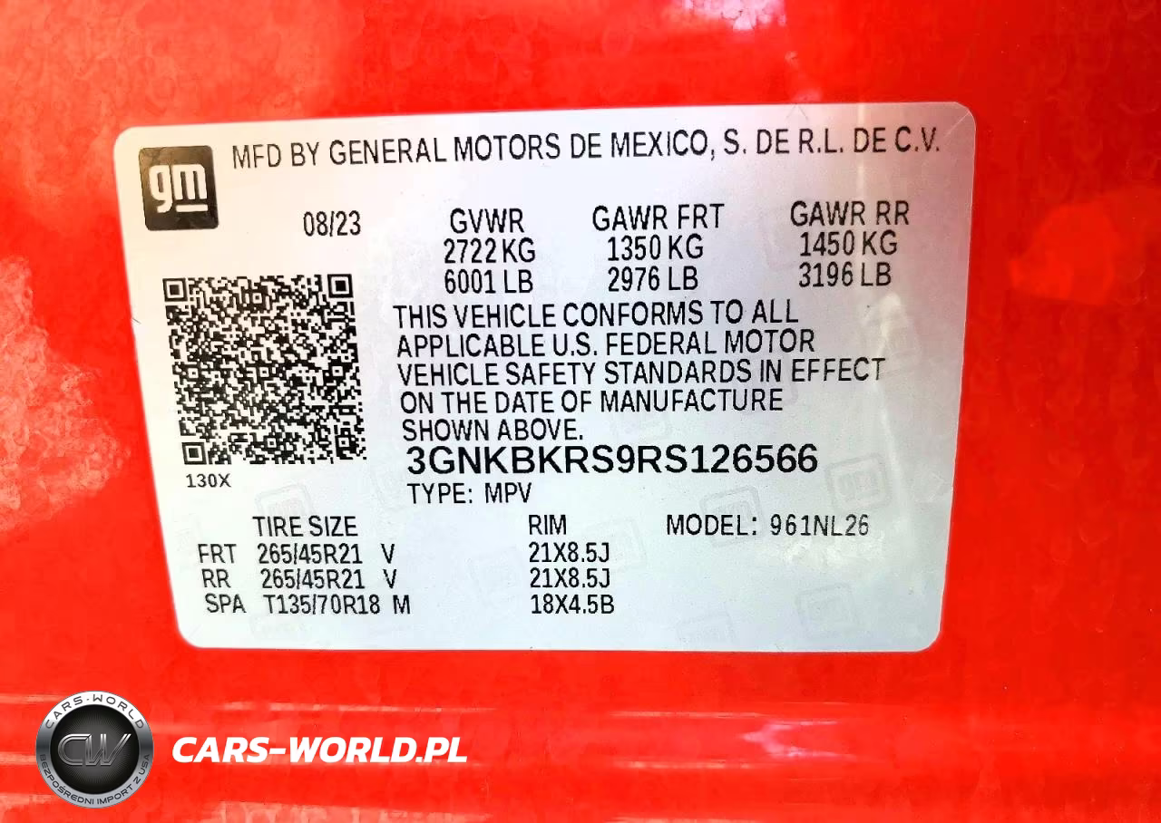 2024 Chevrolet Blazer Rs VIN:3GNKBKRS9RS126566 - 14