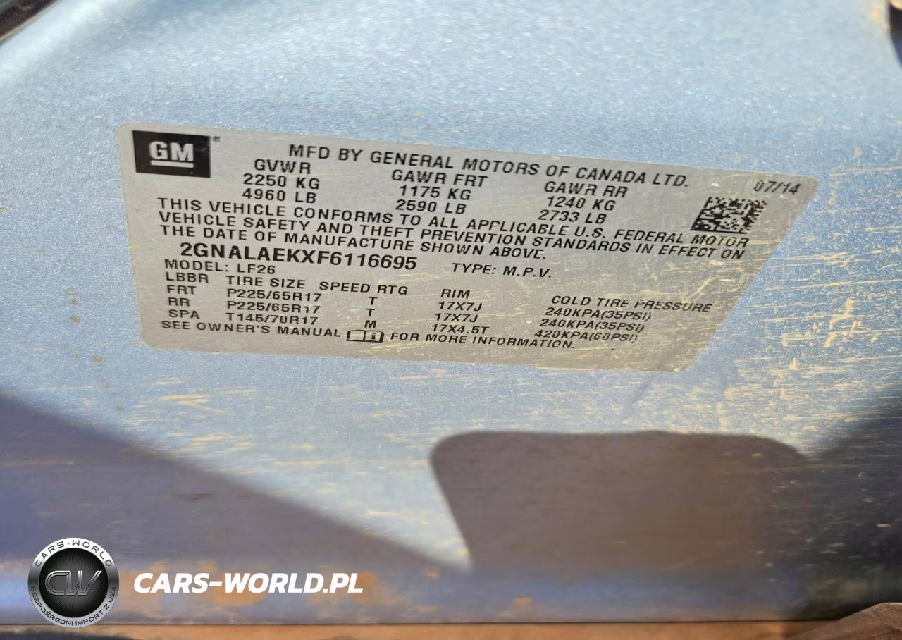 2015 Chevrolet Equinox Ls VIN:2GNALAEKXF6116695 - 13