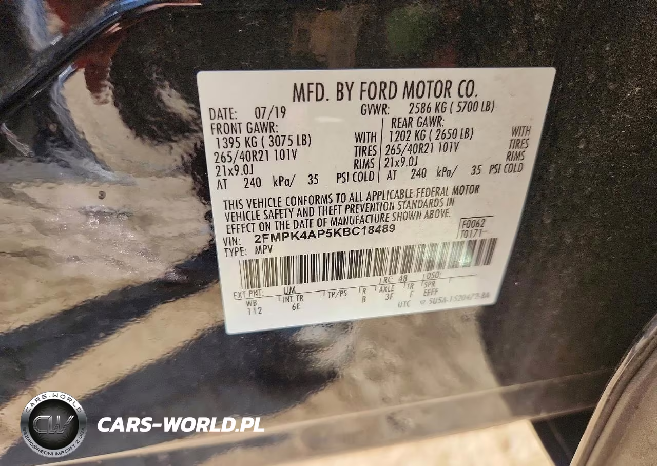 2019 Ford Edge St VIN:2FMPK4AP5KBC18489 - 13