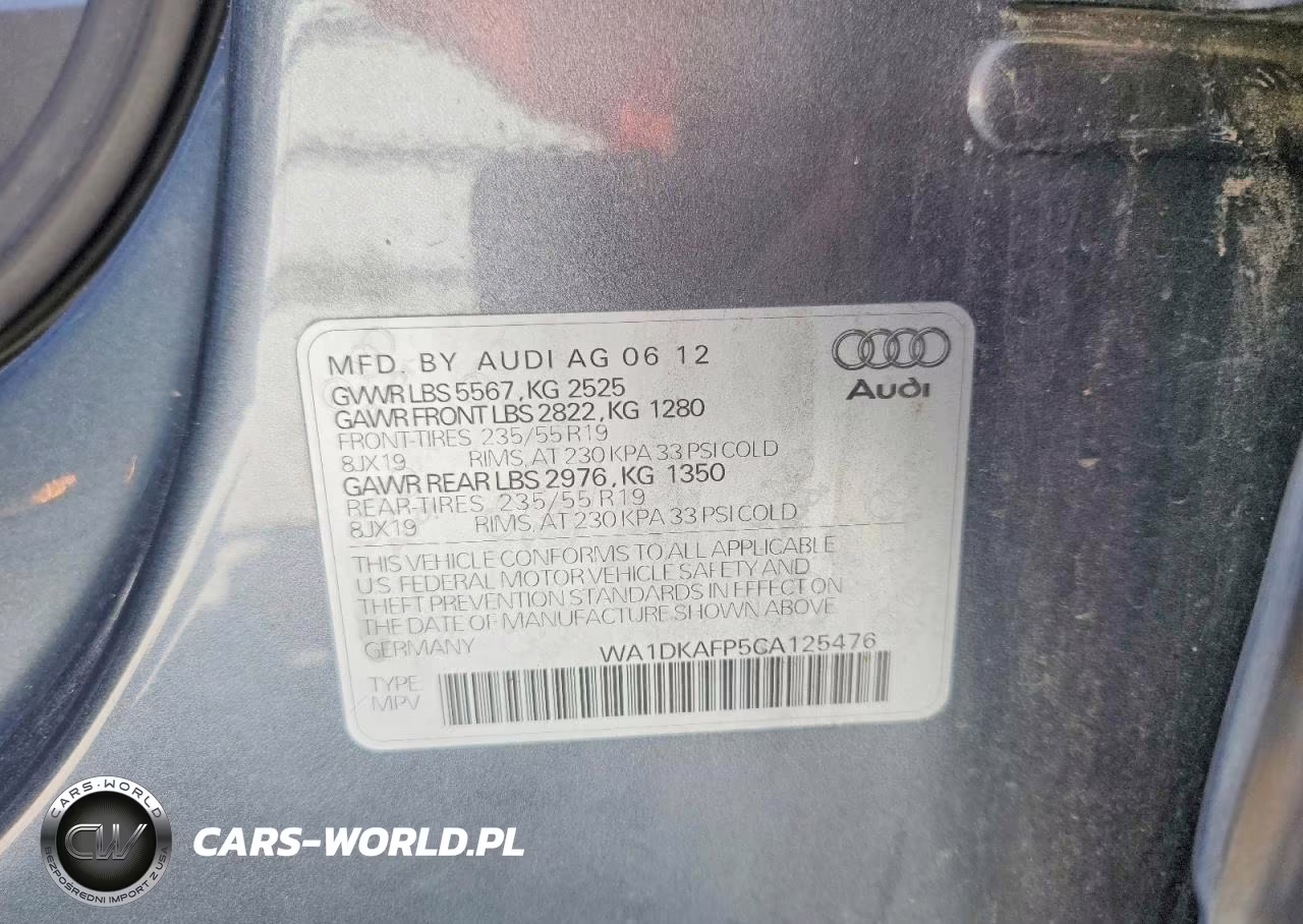 2012 Audi Q5 Premium Plus VIN:WA1DKAFP5CA125476 - 13