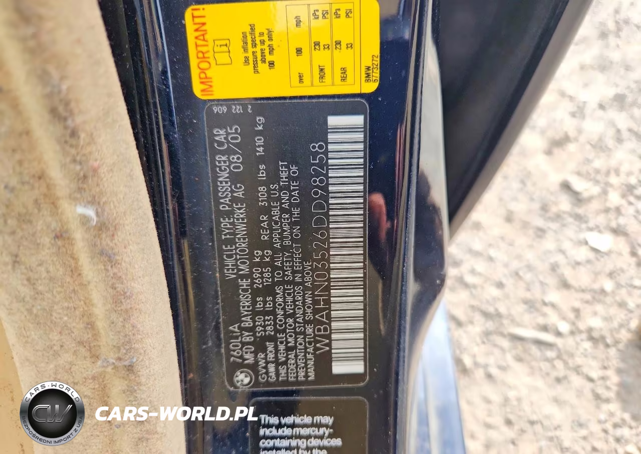 2006 BMW 760 Li VIN:WBAHN03526DD98258 - 12