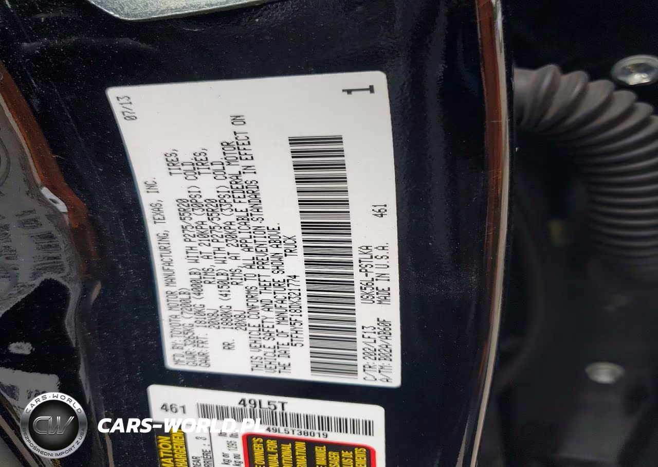 2013 Toyota Tundra Limited VIN:5TFHY5F18DX321774 - 12