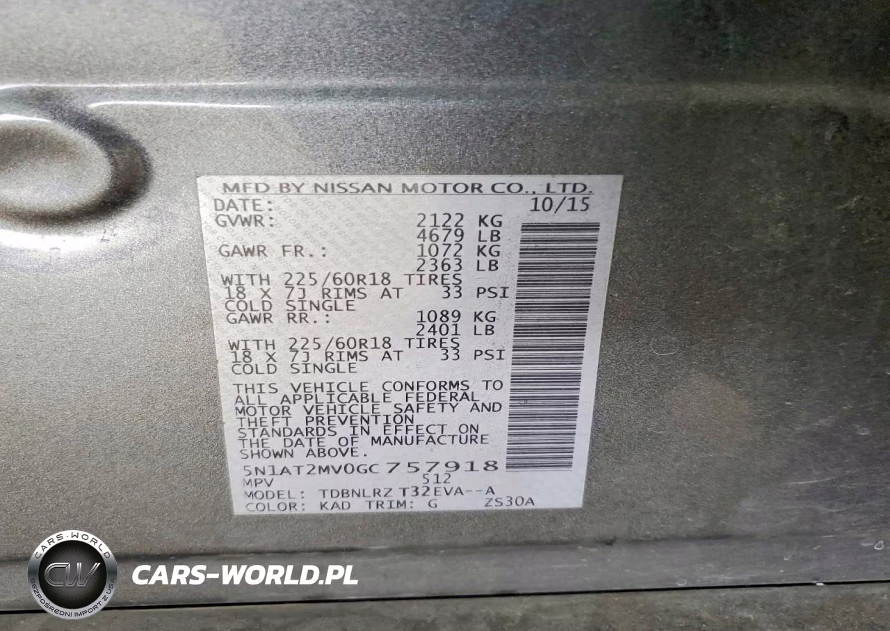 2016 Nissan Rogue Sl VIN:5N1AT2MV0GC757918 - 12