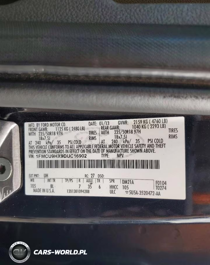 2013 Ford Escape Sel VIN:1FMCU9HX9DUC16902 - 13