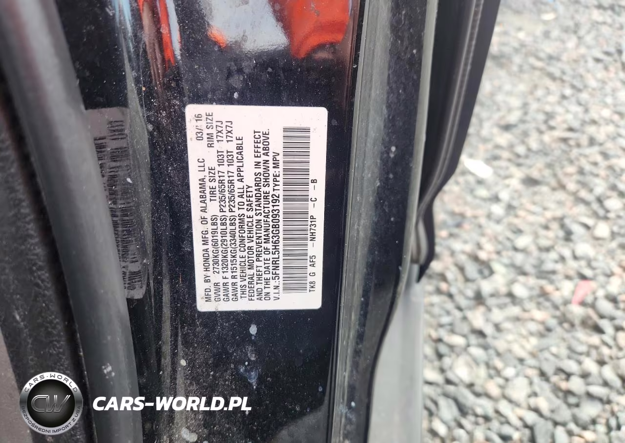 2016 Honda Odyssey Exl VIN:5FNRL5H63GB093192 - 13