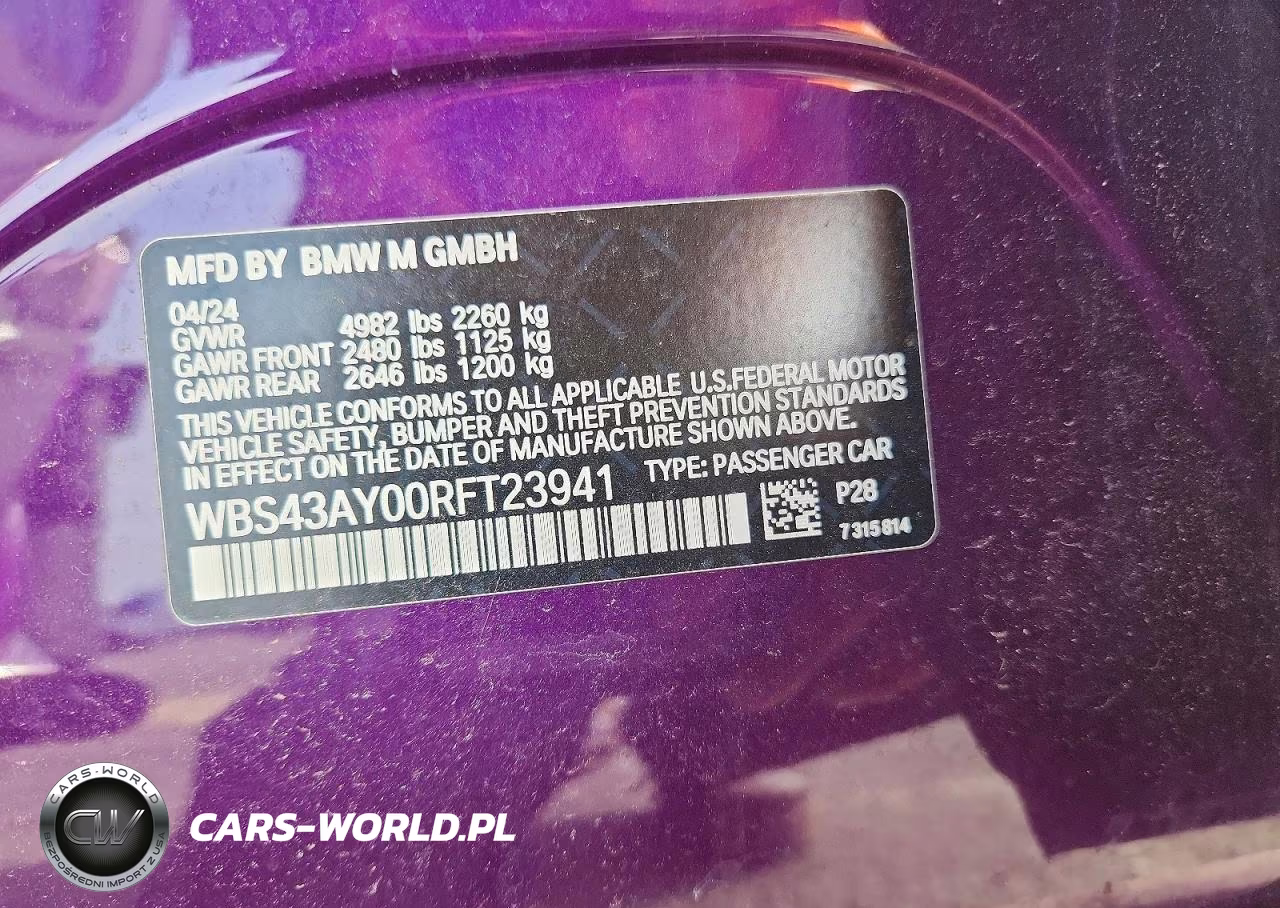 2024 BMW M3 Competition VIN:WBS43AY00RFT23941 - 12