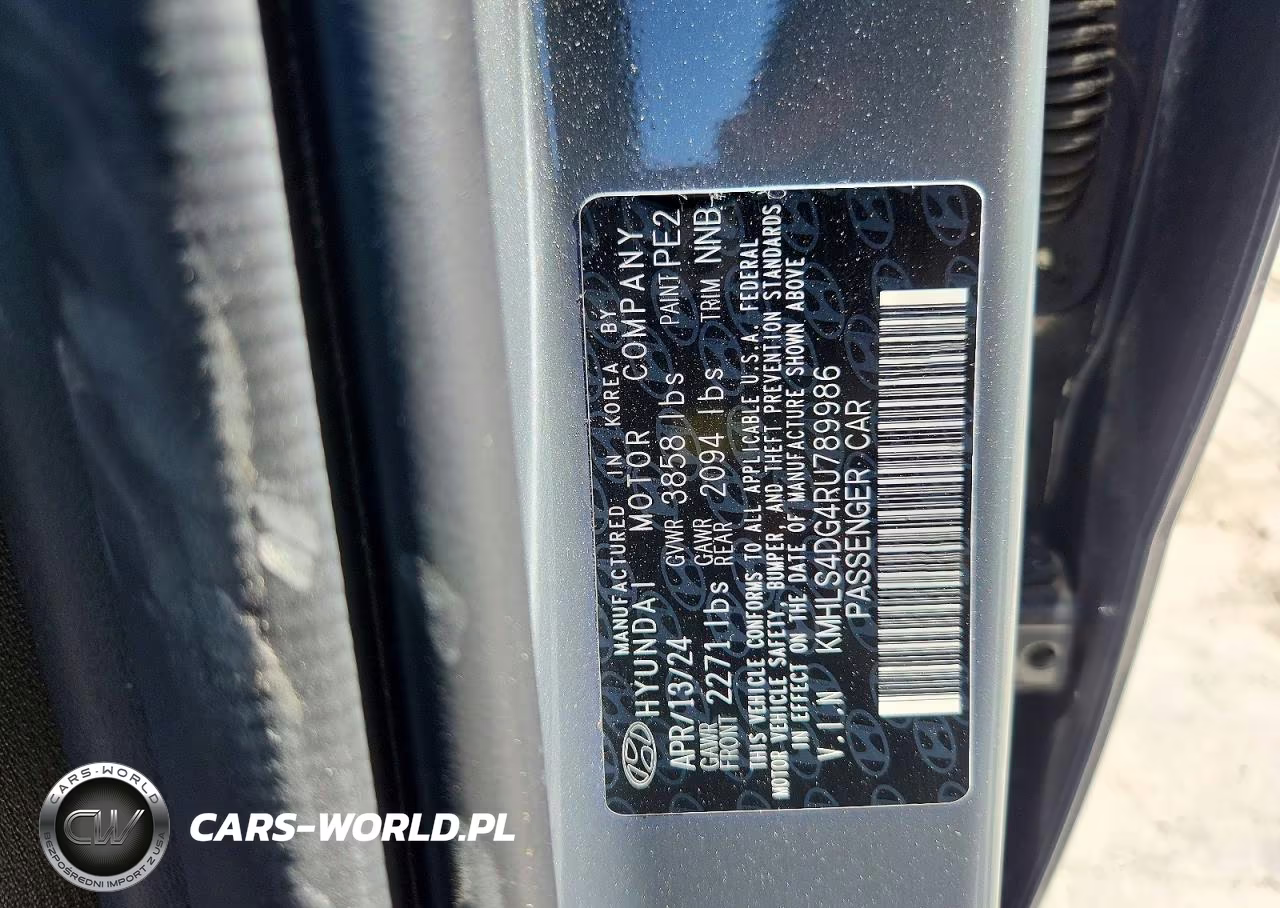 2024 Hyundai Elantra Sel VIN:KMHLS4DG4RU789986 - 12