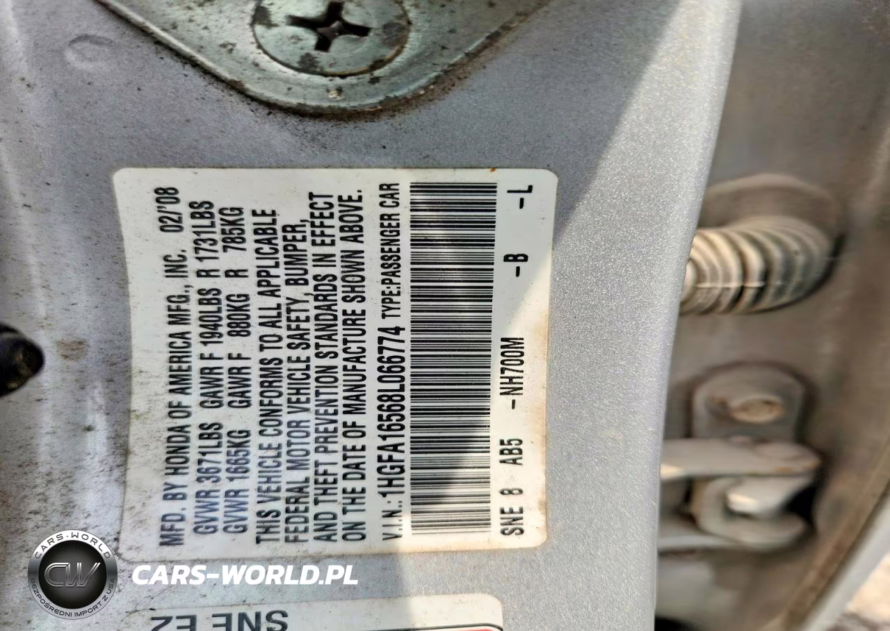 2008 Honda Civic Lx VIN:1HGFA16568L066774 - 12