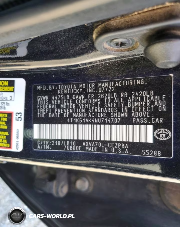 2022 Toyota Camry Xse VIN:4T1K61AK4NU714707 - 12
