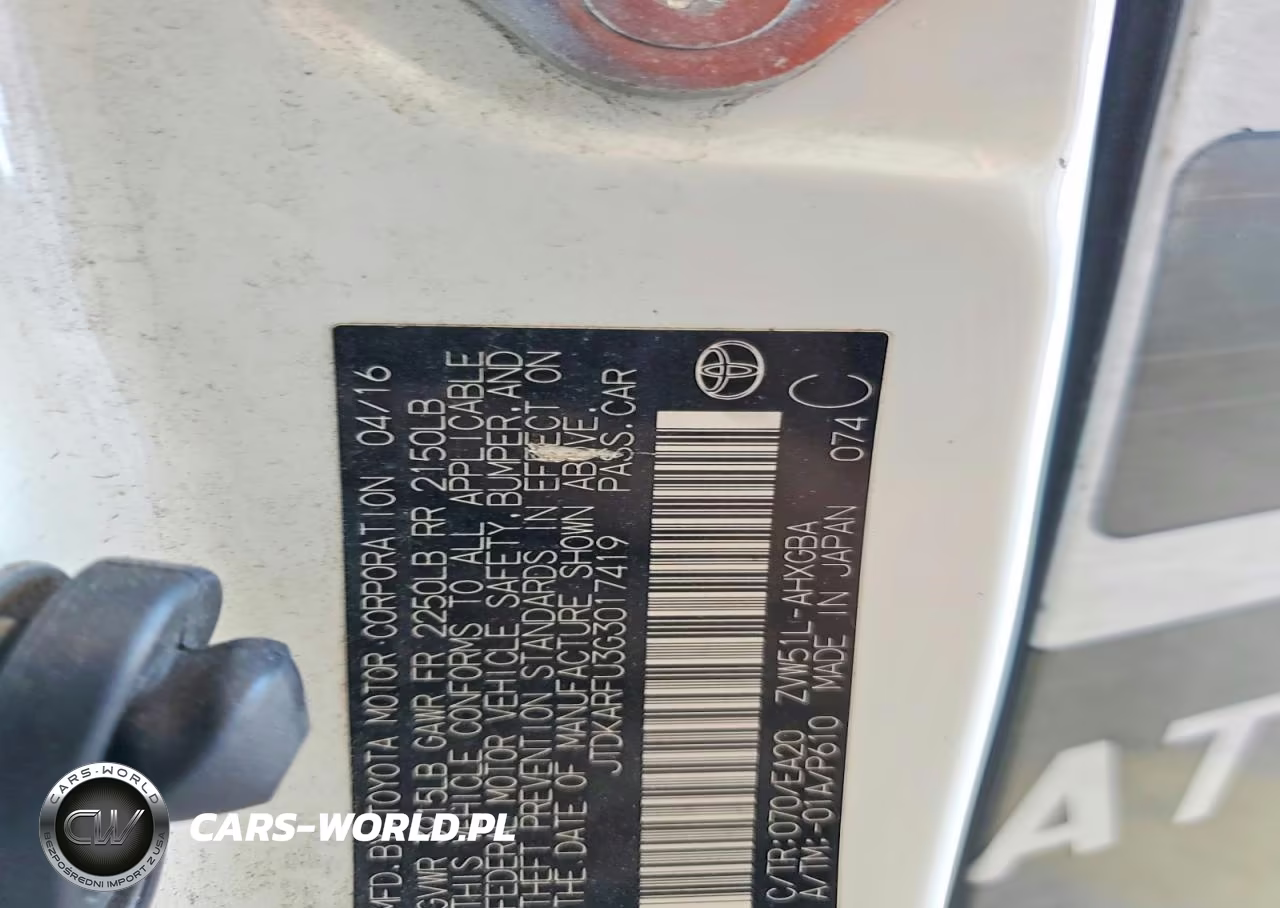 2016 Toyota Prius Four VIN:JTDKARFU3G3017419 - 12