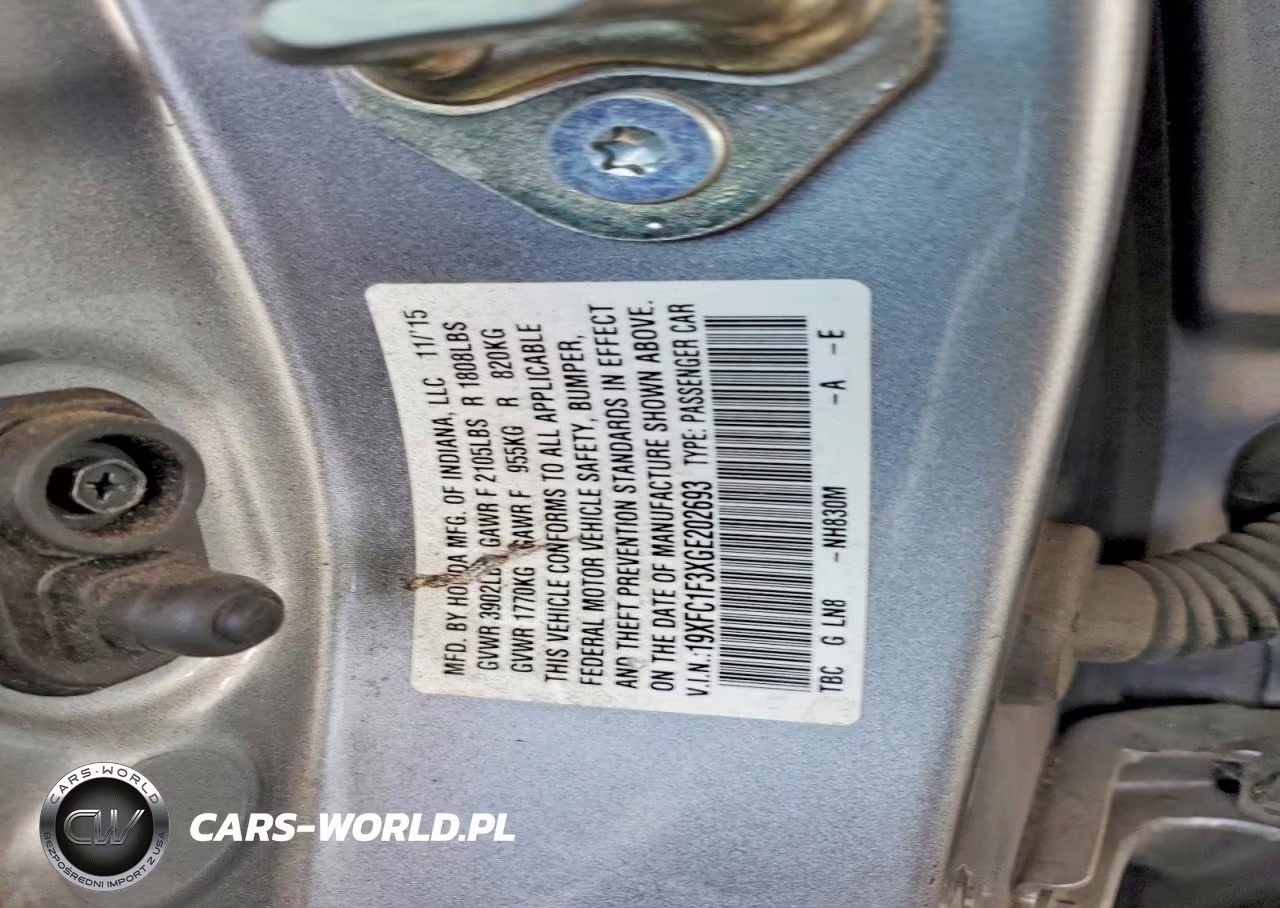 2016 Honda Civic Ex VIN:19XFC1F3XGE202693 - 12
