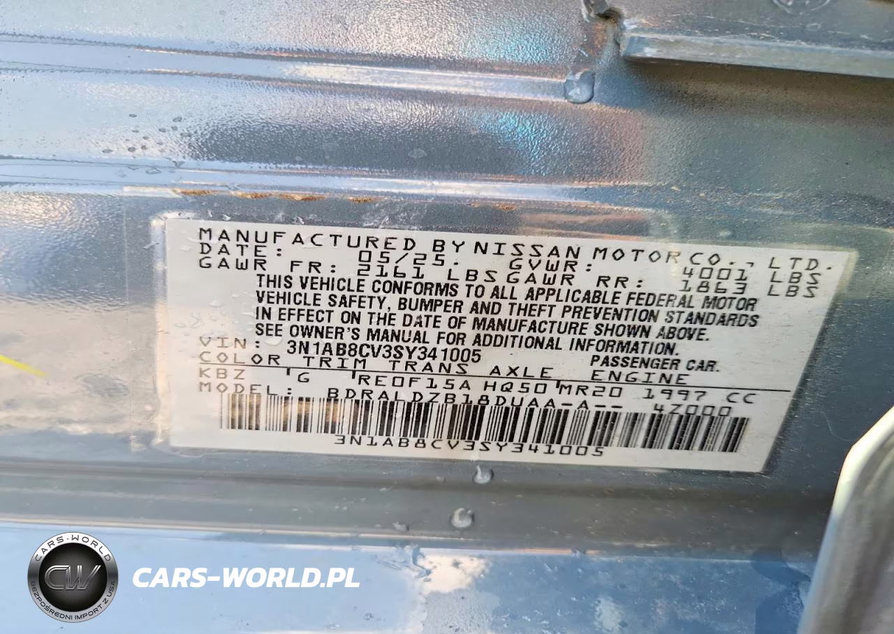 2025 Nissan Sentra Sv VIN:3N1AB8CV3SY341005 - 12